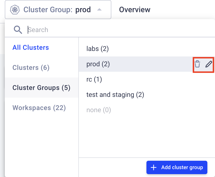 cluster groups edit delete from menu.png